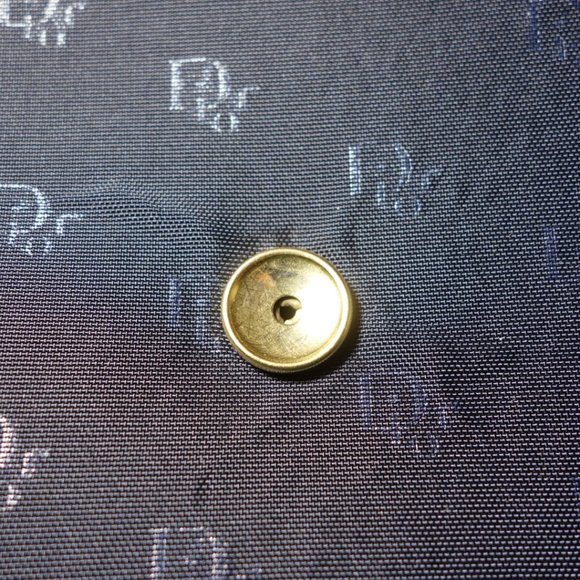 Vtg 1980's Christian Dior Navy Blue Envelope Shoulder Pocketbook Bag, Sz Medium - Picture 4 of 7